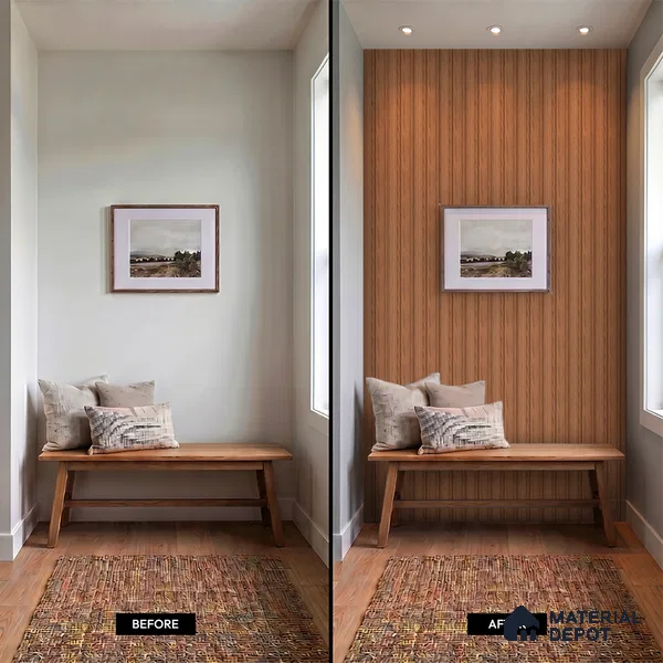 Wooden Look PN 06834 9.2 ft x 4.9 inch Charcoal Panel - 12 mm | Suitable for Living Room, Bedroom & TV Cabinet | Width is Subjected to 5% Variation