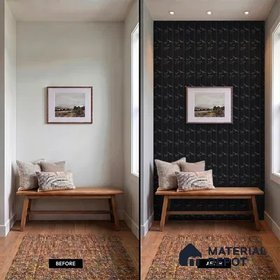 Charcoal Black Marble Look PN 06853 9.2 ft x 4.9 inch Charcoal Panel - 12 mm | Suitable for Living Room, Bedroom & TV Cabinet | Width is Subjected to 5% Variation