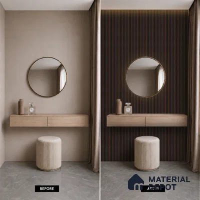Wooden Look PN 06862 9.2 ft x 6.1 inch Charcoal Panel - 16 mm | Suitable for Living Room, Bedroom & TV Cabinet | Width is Subjected to 5% Variation