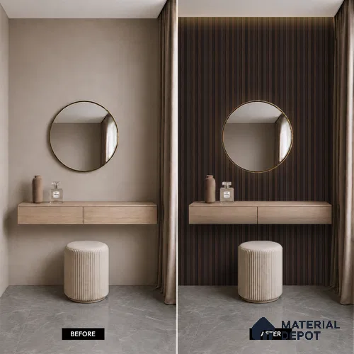 Wooden Look PN 06862 9.2 ft x 6.1 inch Charcoal Panel - 16 mm | Suitable for Living Room, Bedroom & TV Cabinet | Width is Subjected to 5% Variation