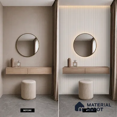 Dove Grey Marble Look PN 06880 9.2 ft x 6.1 inch Charcoal Panel - 16 mm | Suitable for Living Room, Bedroom & TV Cabinet | Width is Subjected to 5% Variation