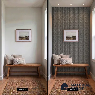 Steel Grey Marble Look PN 06905 8 ft x 6 inch Charcoal Panel - 6 mm | Suitable for Living Room, Bedroom & TV Cabinet | Width is Subjected to 5% Variation