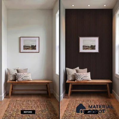 Wooden Look PN 06914 8 ft x 6 inch Charcoal Panel - 6 mm | Suitable for Living Room, Bedroom & TV Cabinet | Width is Subjected to 5% Variation