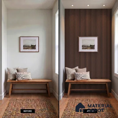 Wooden Look PN 06924 8 ft x 6 inch Charcoal Panel - 6 mm | Suitable for Living Room, Bedroom & TV Cabinet | Width is Subjected to 5% Variation