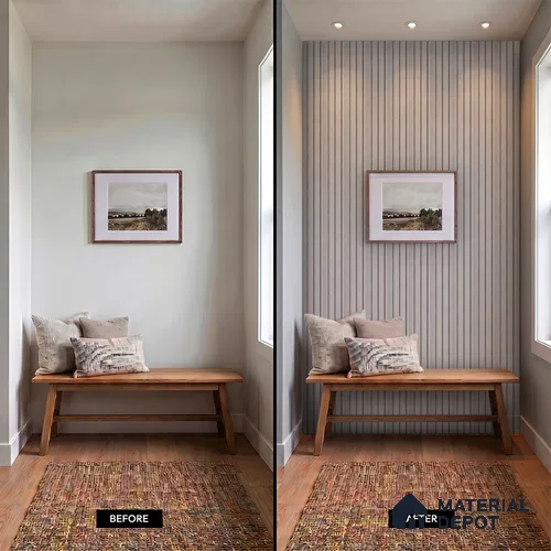 Light Grey Fabric Look PN 06936 8 ft x 6 inch Charcoal Panel - 6 mm | Suitable for Living Room, Bedroom & TV Cabinet | Width is Subjected to 5% Variation
