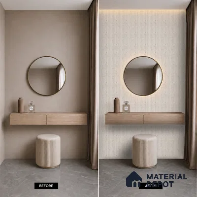 Dove Grey Marble Look PN 06968 8 ft x 10 inch PVC Panel - 10 mm | Suitable for Living Room, Bedroom & Office | Width is Subjected to 5% Variation