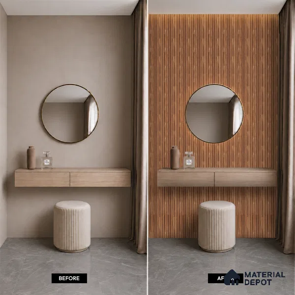 Wooden Look PN 06976 8 ft x 10 inch PVC Panel - 10 mm | Suitable for Living Room, Bedroom & Office | Width is Subjected to 5% Variation