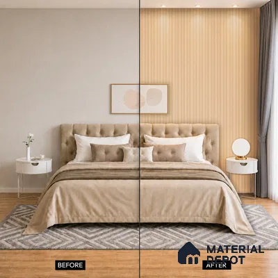 Wooden Look PN 07054 9.5 ft x 4.9 inch Charcoal Panel - 8 mm | Suitable for Feature Wall, TV Unit & Living Room | Width is Subjected to 5% Variation