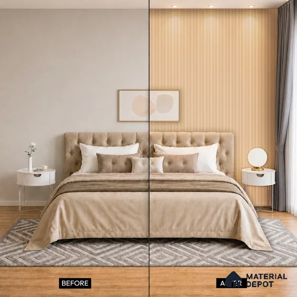Wooden Look PN 07054 9.5 ft x 4.9 inch Charcoal Panel - 8 mm | Suitable for Feature Wall, TV Unit & Living Room | Width is Subjected to 5% Variation