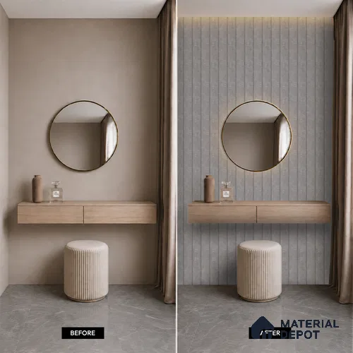 Cloud Grey Marble Look PN 07065 9.5 ft x 9.8 inch Charcoal Panel - 10 mm | Suitable for Feature Wall, TV Unit & Living Room | Width is Subjected to 5% Variation