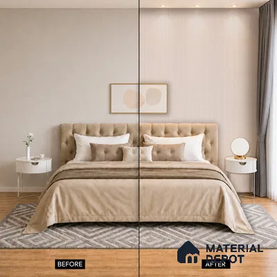 Cappuccino Beige Patterned Look PN 07072 9.5 ft x 4.9 inch Charcoal Panel - 10 mm | Suitable for Feature Wall, TV Unit & Living Room | Width is Subjected to 5% Variation