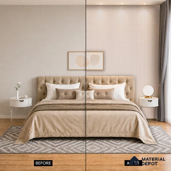 Cappuccino Beige Patterned Look PN 07072 9.5 ft x 4.9 inch Charcoal Panel - 10 mm | Suitable for Feature Wall, TV Unit & Living Room | Width is Subjected to 5% Variation