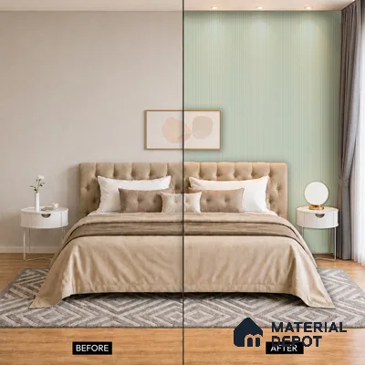 Ash Grey Plain Colour Look PN 07073 9.5 ft x 4.9 inch Charcoal Panel - 10 mm | Suitable for Feature Wall, TV Unit & Living Room | Width is Subjected to 5% Variation