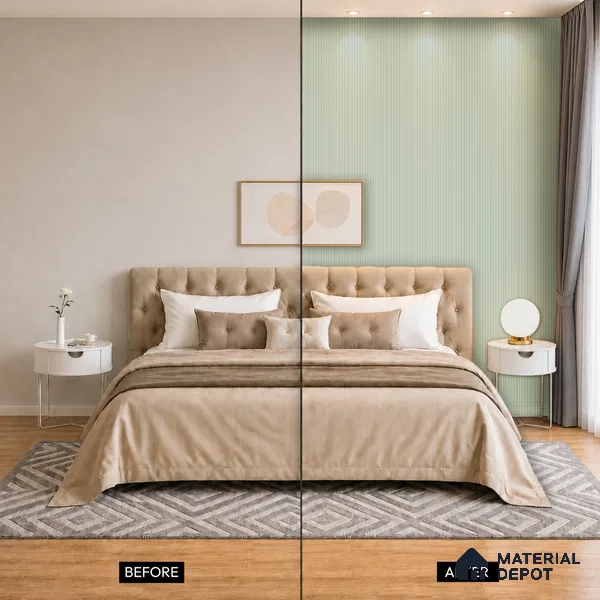 Ash Grey Plain Colour Look PN 07073 9.5 ft x 4.9 inch Charcoal Panel - 10 mm | Suitable for Feature Wall, TV Unit & Living Room | Width is Subjected to 5% Variation