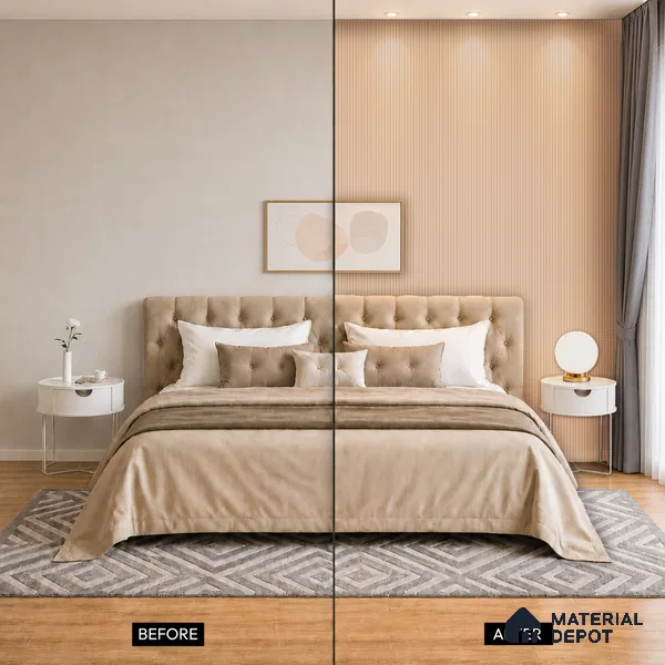 Oak Brown Patterned Look PN 07076 9.5 ft x 4.9 inch Charcoal Panel - 10 mm | Suitable for Feature Wall, TV Unit & Living Room | Width is Subjected to 5% Variation