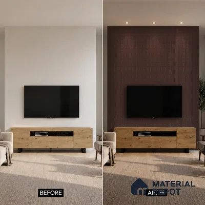 Grey Wenge Marble Look PN 07085 10 ft x 4.9 inch Charcoal Panel - 6 mm | Suitable for Feature Wall, TV Unit & Living Room | Width is Subjected to 5% Variation
