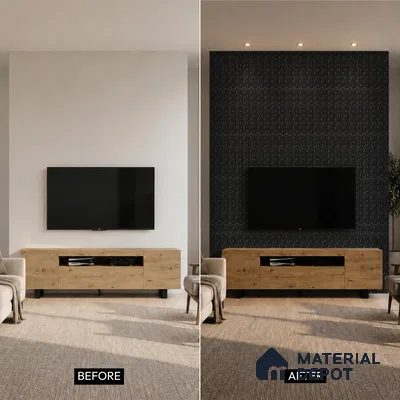 Graphite Black Marble Look PN 07087 10 ft x 4.9 inch Charcoal Panel - 6 mm | Suitable for Feature Wall, TV Unit & Living Room | Width is Subjected to 5% Variation