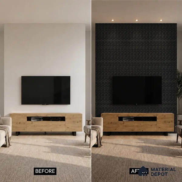 Graphite Black Marble Look PN 07087 10 ft x 4.9 inch Charcoal Panel - 6 mm | Suitable for Feature Wall, TV Unit & Living Room | Width is Subjected to 5% Variation
