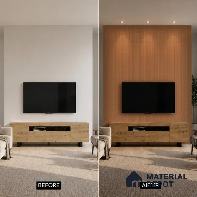 Wooden Look PN 07098 10 ft x 4.9 inch Charcoal Panel - 6 mm | Suitable for Feature Wall, TV Unit & Living Room | Width is Subjected to 5% Variation