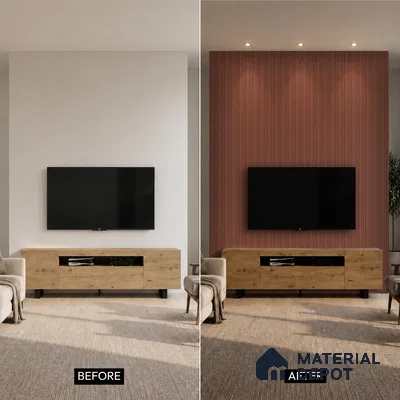 Wooden Look PN 07172 9.5 ft x 4.7 inch Charcoal Panel - 11 mm | Suitable for Feature Wall, TV Unit & Living Room | Width is Subjected to 5% Variation