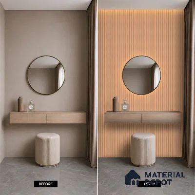 Wooden Look PN 07389 8 ft x 9.6 inch PVC Panel - 10 mm | Suitable for Living Room, Bedroom & Office | Width is Subjected to 5% Variation