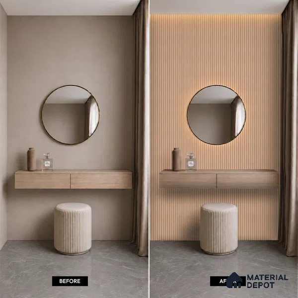Wooden Look PN 07396 8 ft x 9.6 inch PVC Panel - 10 mm | Suitable for Living Room, Bedroom & Office | Width is Subjected to 5% Variation