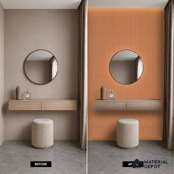 Wooden Look PN 07399 8 ft x 9.6 inch PVC Panel - 10 mm | Suitable for Living Room, Bedroom & Office | Width is Subjected to 5% Variation