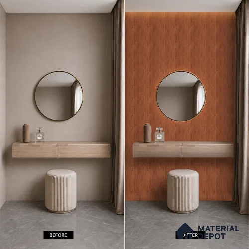 Wooden Look PN 07407 8 ft x 12 inch PVC Panel - 10 mm | Suitable for Living Room, Bedroom & Office | Width is Subjected to 5% Variation