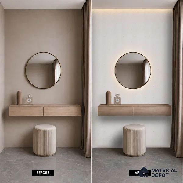 Wooden Look PN 07410 8 ft x 12 inch PVC Panel - 10 mm | Suitable for Living Room, Bedroom & Office | Width is Subjected to 5% Variation