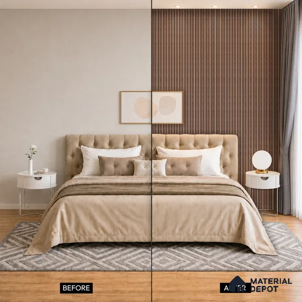 Cappucino Brown Patterned Look PN 07446 8 ft x 4.8 inch PVC Panel - 10 mm | Suitable for Living Room, Bedroom & Office | Width is Subjected to 5% Variation