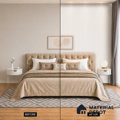 Dove Grey Marble Look PN 07447 8 ft x 4.8 inch PVC Panel - 10 mm | Suitable for Living Room, Bedroom & Office | Width is Subjected to 5% Variation