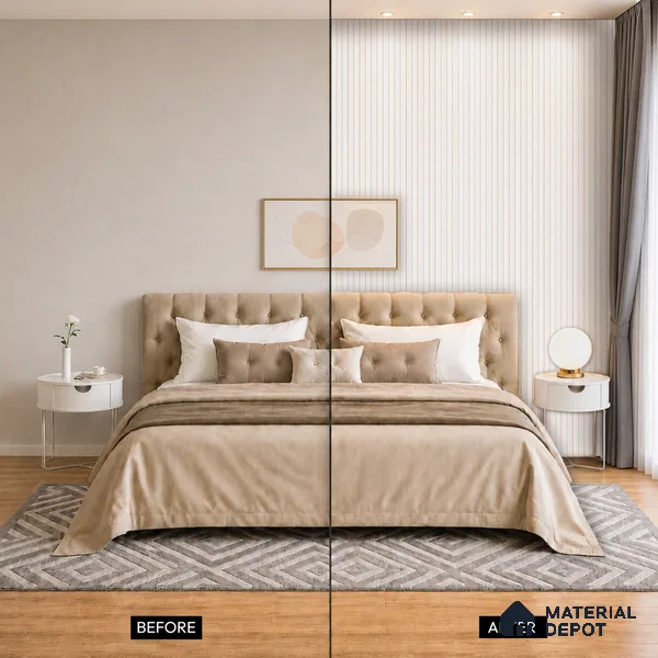 Dove Grey Marble Look PN 07447 8 ft x 4.8 inch PVC Panel - 10 mm | Suitable for Living Room, Bedroom & Office | Width is Subjected to 5% Variation