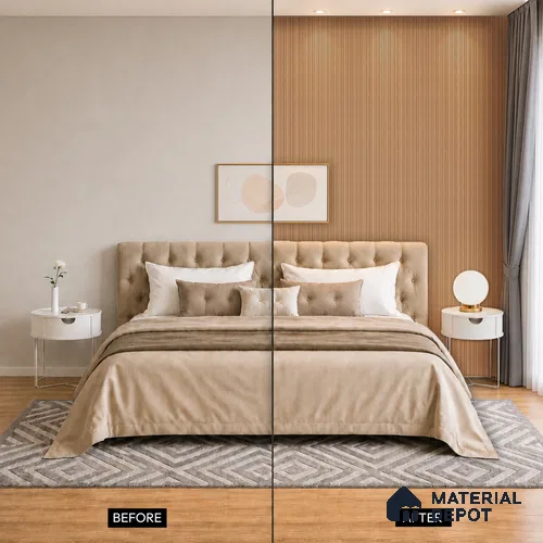 Wooden Look PN 07449 8 ft x 4.8 inch PVC Panel - 10 mm | Suitable for Living Room, Bedroom & Office | Width is Subjected to 5% Variation
