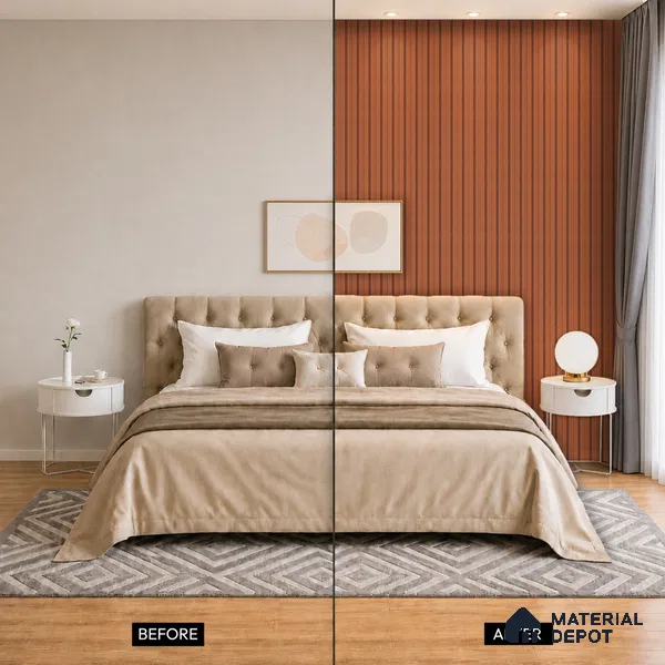 Wooden Look PN 07457 8 ft x 4.8 inch PVC Panel - 10 mm | Suitable for Living Room, Bedroom & Office | Width is Subjected to 5% Variation