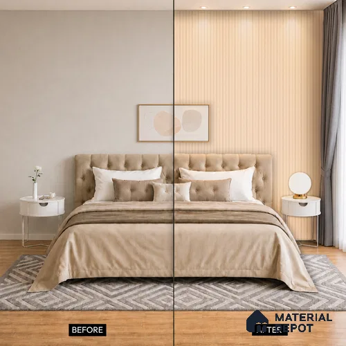 Wooden Look PN 07458 8 ft x 4.8 inch PVC Panel - 10 mm | Suitable for Living Room, Bedroom & Office | Width is Subjected to 5% Variation