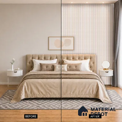 Ivory Pearl Marble Look PN 07459 8 ft x 4.8 inch PVC Panel - 10 mm | Suitable for Living Room, Bedroom & Office | Width is Subjected to 5% Variation