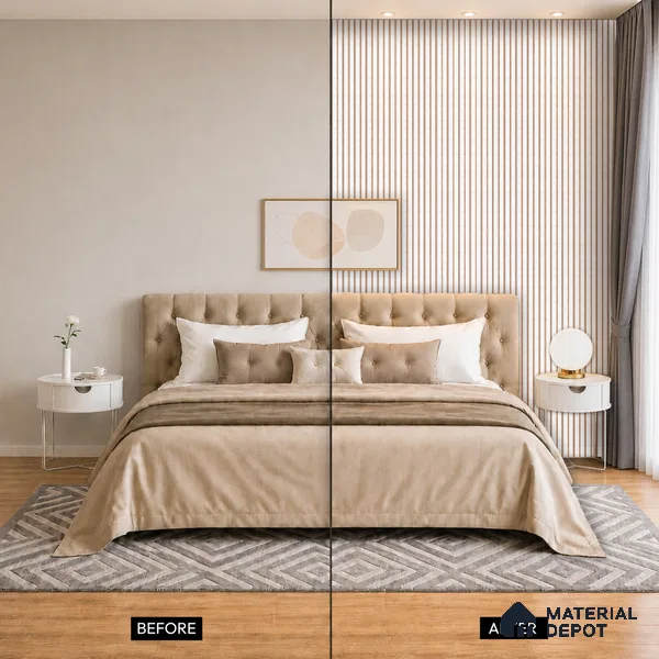Ivory Pearl Marble Look PN 07459 8 ft x 4.8 inch PVC Panel - 10 mm | Suitable for Living Room, Bedroom & Office | Width is Subjected to 5% Variation