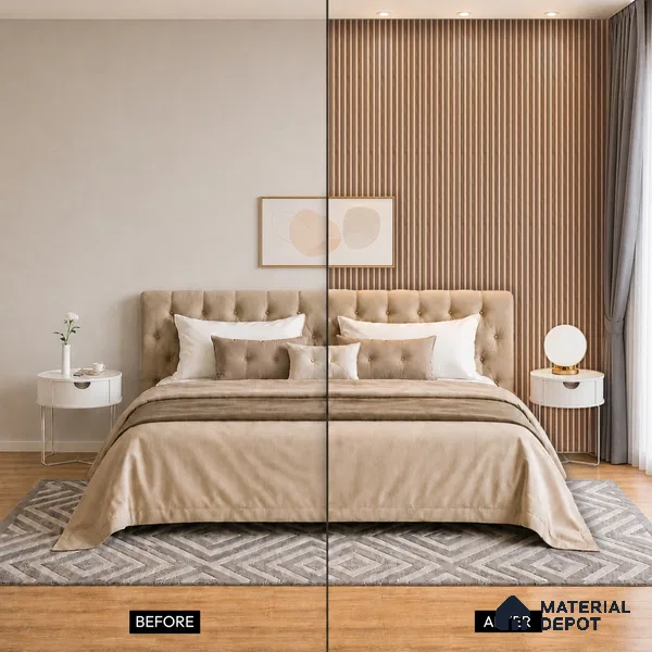 Wooden Look PN 07463 8 ft x 4.8 inch PVC Panel - 10 mm | Suitable for Living Room, Bedroom & Office | Width is Subjected to 5% Variation