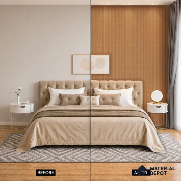 Mud Brown Stone Look PN 07470 8 ft x 4.8 inch PVC Panel - 10 mm | Suitable for Living Room, Bedroom & Office | Width is Subjected to 5% Variation