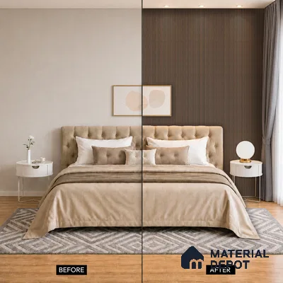 Wooden Look PN 07471 8 ft x 4.8 inch PVC Panel - 10 mm | Suitable for Living Room, Bedroom & Office | Width is Subjected to 5% Variation