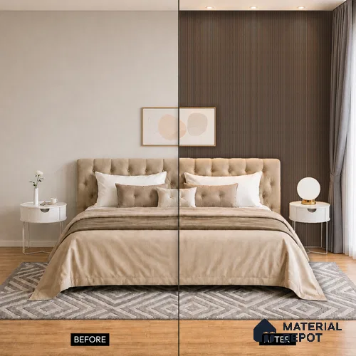 Wooden Look PN 07471 8 ft x 4.8 inch PVC Panel - 10 mm | Suitable for Living Room, Bedroom & Office | Width is Subjected to 5% Variation