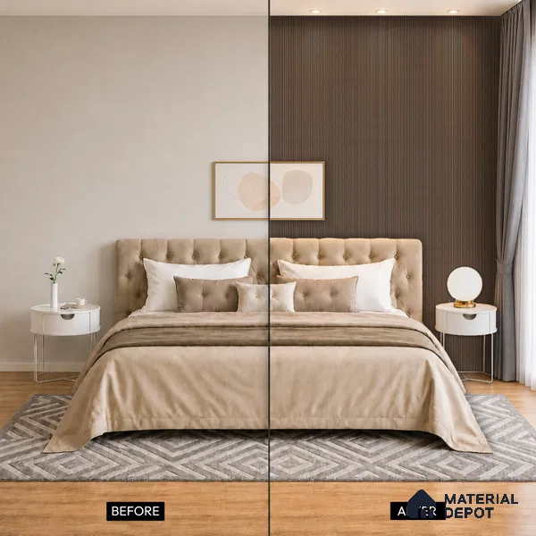 Wooden Look PN 07471 8 ft x 4.8 inch PVC Panel - 10 mm | Suitable for Living Room, Bedroom & Office | Width is Subjected to 5% Variation