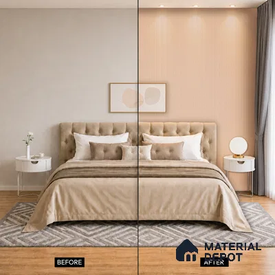Wooden Look PN 07473 8 ft x 4.8 inch PVC Panel - 10 mm | Suitable for Living Room, Bedroom & Office | Width is Subjected to 5% Variation