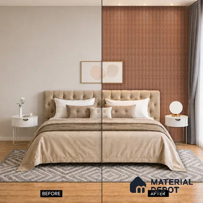 Wooden Look PN 07476 8 ft x 4.8 inch PVC Panel - 10 mm | Suitable for Living Room, Bedroom & Office | Width is Subjected to 5% Variation