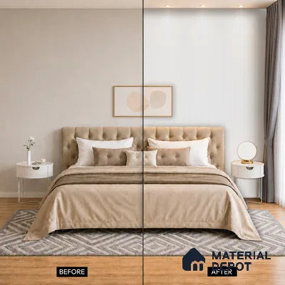 Dove Grey Plain Colour Look PN 07477 8 ft x 4.8 inch PVC Panel - 10 mm | Suitable for Living Room, Bedroom & Office | Width is Subjected to 5% Variation