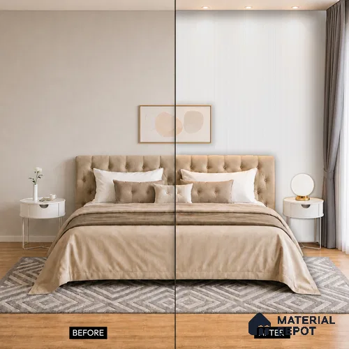 Dove Grey Plain Colour Look PN 07477 8 ft x 4.8 inch Charcoal Panel - 10 mm | Suitable for Living Room, Bedroom & Office | Width is Subjected to 5% Variation