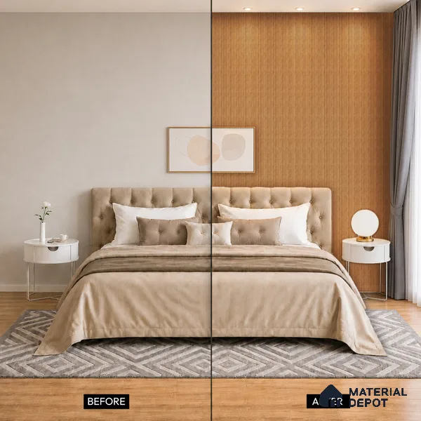 Wooden Look PN 07487 8 ft x 4.8 inch PVC Panel - 10 mm | Suitable for Living Room, Bedroom & Office | Width is Subjected to 5% Variation