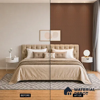 Wooden Look PN 07488 8 ft x 4.8 inch PVC Panel - 10 mm | Suitable for Living Room, Bedroom & Office | Width is Subjected to 5% Variation