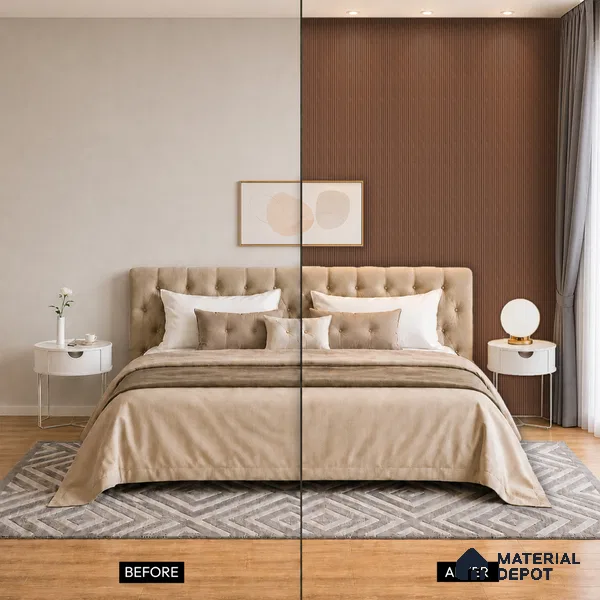 Wooden Look PN 07488 8 ft x 4.8 inch PVC Panel - 10 mm | Suitable for Living Room, Bedroom & Office | Width is Subjected to 5% Variation