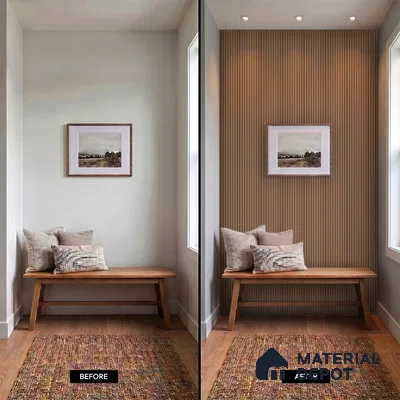 Wooden Look PN 07498 8 ft x 6 inch PVC Panel - 10 mm | Suitable for Living Room, Bedroom & Office | Width is Subjected to 5% Variation